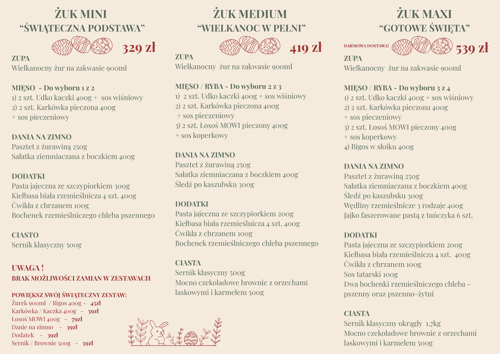 catering wielkanocny | plansza